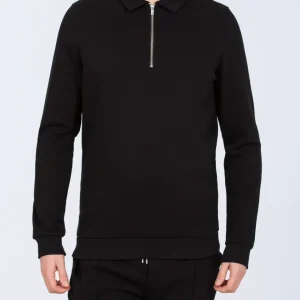 2t Elijah Tall Quarter Zip Sweatshirt (black)