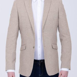 Skopes Jude Tall Blazer (stone herringbone)